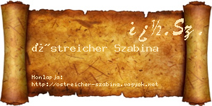 Östreicher Szabina névjegykártya